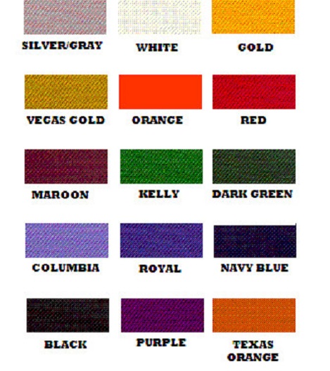 (image for) COLOR CHART - Click Image to Close